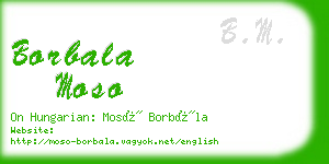 borbala moso business card